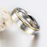 Two Tone Forever Love Ring - Silver