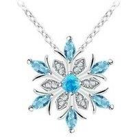 Light Blue Crystal Snowflake Necklace