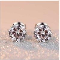 Crystals Band Ring And Earring Set - Silver