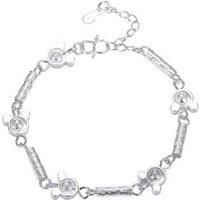 Mickey Bracelet With Cubic Zirconia - Silver
