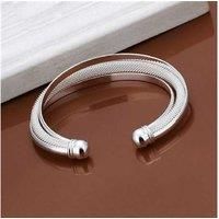 Double Wire Mesh Silver Plated Bracelet