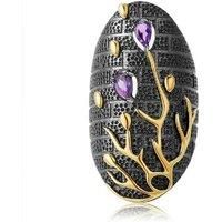 Tungsten Tree Gemstone Ring 3 Sizes - Purple