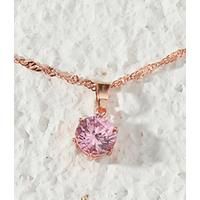 Pink Sapphire Crystal Rose Gold Necklace