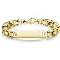 316L Stainless Steel Gold Men Bracelet - Silver
