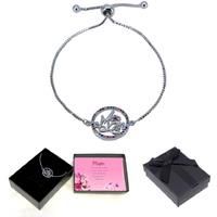 Mum Crystal Bracelet With Message Box - Silver