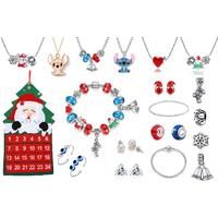Christmas Santa With Jewellery Calendar - Silver