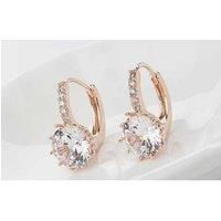 Huggies Earrings With Cubic Zirconia - Silver