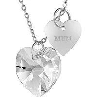 Mum Love Heart Necklace + Message Box - Silver