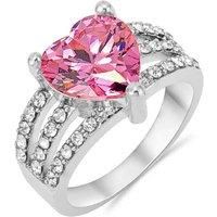 Necklace, Earrings, Rings Tri Set + Msg - Pink