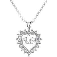 Necklace And Earrings Set For Mum + Msg - Silver