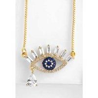 Blue Eye Necklace In Gold Tone-Xmas Box