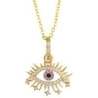 Diamond Eye Necklace In Gold-Xmas Box - Silver