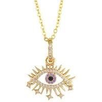 Diamond Eye Necklace In Gold-Xmas Box - Silver