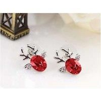 Two Pairs Earrings-Red/Purple-Xmas Box