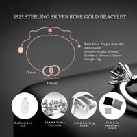 S925 Sterling Silver Rose Gold Infinite Love Bracelet