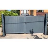 Devon Premium Aluminium Driveway Double Gates - Grey