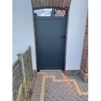 Readymade Black Aluminium Vertical Pedestrian Gate - 850 x 1800mm