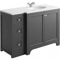 Harrogate Carrarra White 1210 X 530 Worktop And Basin Right Square Sides