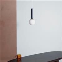 houseof Plate Metal&Glass Bathroom Pendant Light - Charcoal