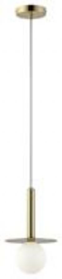 houseof Plate Metal & Glass Bathroom Pendant Light - Brass
