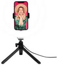 Juice Social 10" Desktop LED Selfie Ring Light with Phone Holder and Extendable Legs | Vlogging, Make-Up, Streaming