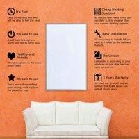 1005*595 Infrared Heating Panel, White Body, 600W