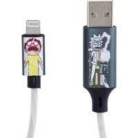 RICK AND MORTY Official Licensed Light Up Charging Cable. Type-C To USB Cable With Flowing Light Effect, Fast Charge And Data Sync. For Smartphones, Tablets, Bluetooth Headphones, Power Banks Etc.