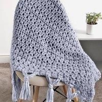 Skye Tassel Throw Blanket Crochet Kit