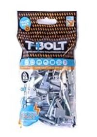 T-Bolt Heavy Duty Metal Plasterboard Fixing - Trade Bag of 25 - Holds up to 65kg per Fixing! [Plasterboard] [Drywall] [Cavity Wall] [Heavy Duty] [Drill]