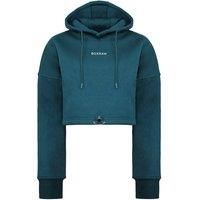 Teal Pullover Johnson Cropped Hoodie