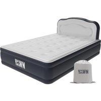 High Street TV Yawn Air Bed DELUXE Self-Inflating Airbed with Built-in Pump, Headboard with Custom Fitted Sheet, Double