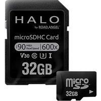 Road Angel Halo Micro SDHC 32GB Memory Card Class 10, UHS-I 90MB/s U3 +  Adapter