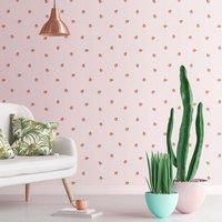 Skinnydip London Peachy Pale Pink 180501 Muriva Wallpaper Girls Bedroom