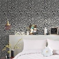 Skinnydip Daisy Floral Wallpaper Black - 180510