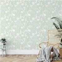Muriva Catherine Lansfield Meadowsweet Floral Green Wallpaper 165580 - Nature