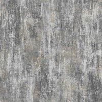Phelan Vinyl Wallpaper Textured Metallic Distressed Stone Muriva 209103 Charcoal