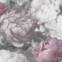Doretta Floral Wallpaper Fabric Effect Textured Muriva Vinyl Flowers Peonies
