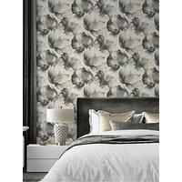 Muriva Elysian Floral Black And Gold Metallic Wallpaper 212502