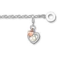 Love Charm Heart Toggle Bracelet - Silver