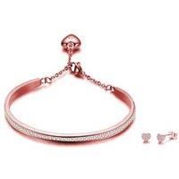Aurora Bracelet And Earrings- Rose Gold