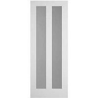 Shaker Glazed 2 Panel Solid Pine White Primed Internal Doors