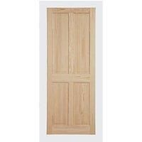 Unfinished Pine Wooden 4-Panel Internal Victorian-Style Door 1981mm x 762mm (174FA)