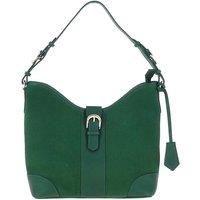 'Tesoro Toscano' Top Zip Soft Suede Leather Shoulder Bag