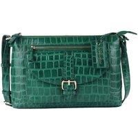 'Pretty' Croc Embossed Leather Shoulder Bag