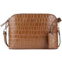 'Brill' Croc Embossed Leather Shoulder Bag