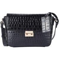 'Elegance' Croc Embossed Leather Cross Body Bag