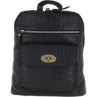 'Bonfanti' Croc Print Real Leather Mini Backpack