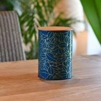 Navigate Botanicals Canister Teal Leaf