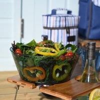 Summerhouse by Navigate Linear Plastic Salad Bowl Blue