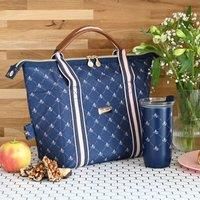 Beau & Elliot Monogram Midnight Convertible Lunch Bag